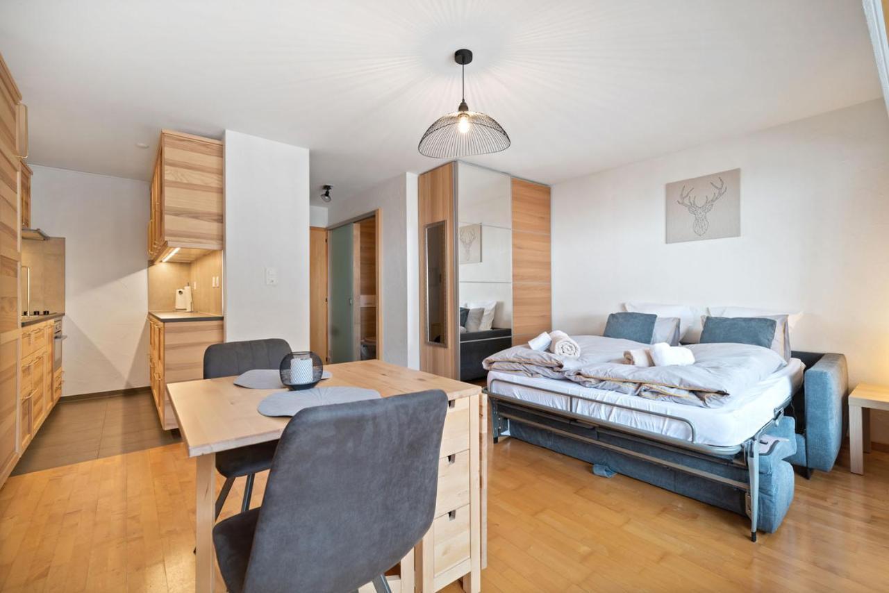 Charmant Studio Renove Situe Dans Les Bains D'Ovronnaz, Immeuble Les Sources Bagian luar foto