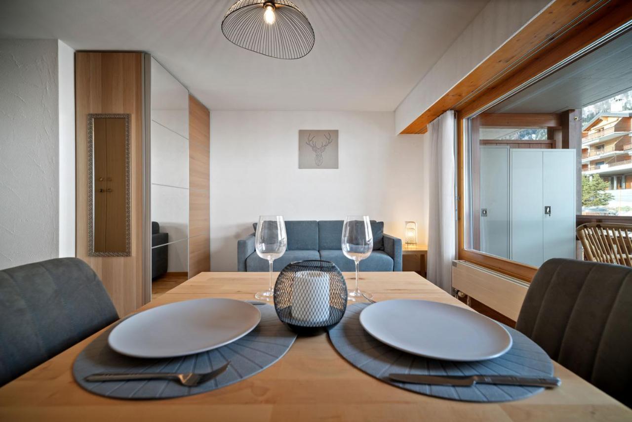 Charmant Studio Renove Situe Dans Les Bains D'Ovronnaz, Immeuble Les Sources Bagian luar foto